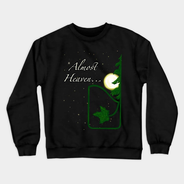 Almost Heaven Nighttime Crewneck Sweatshirt by SandyJam